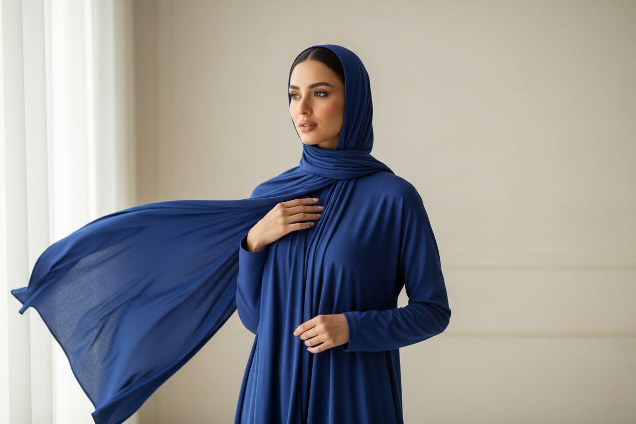 Urban Veil - Everyday Jersey Hijab - Blue