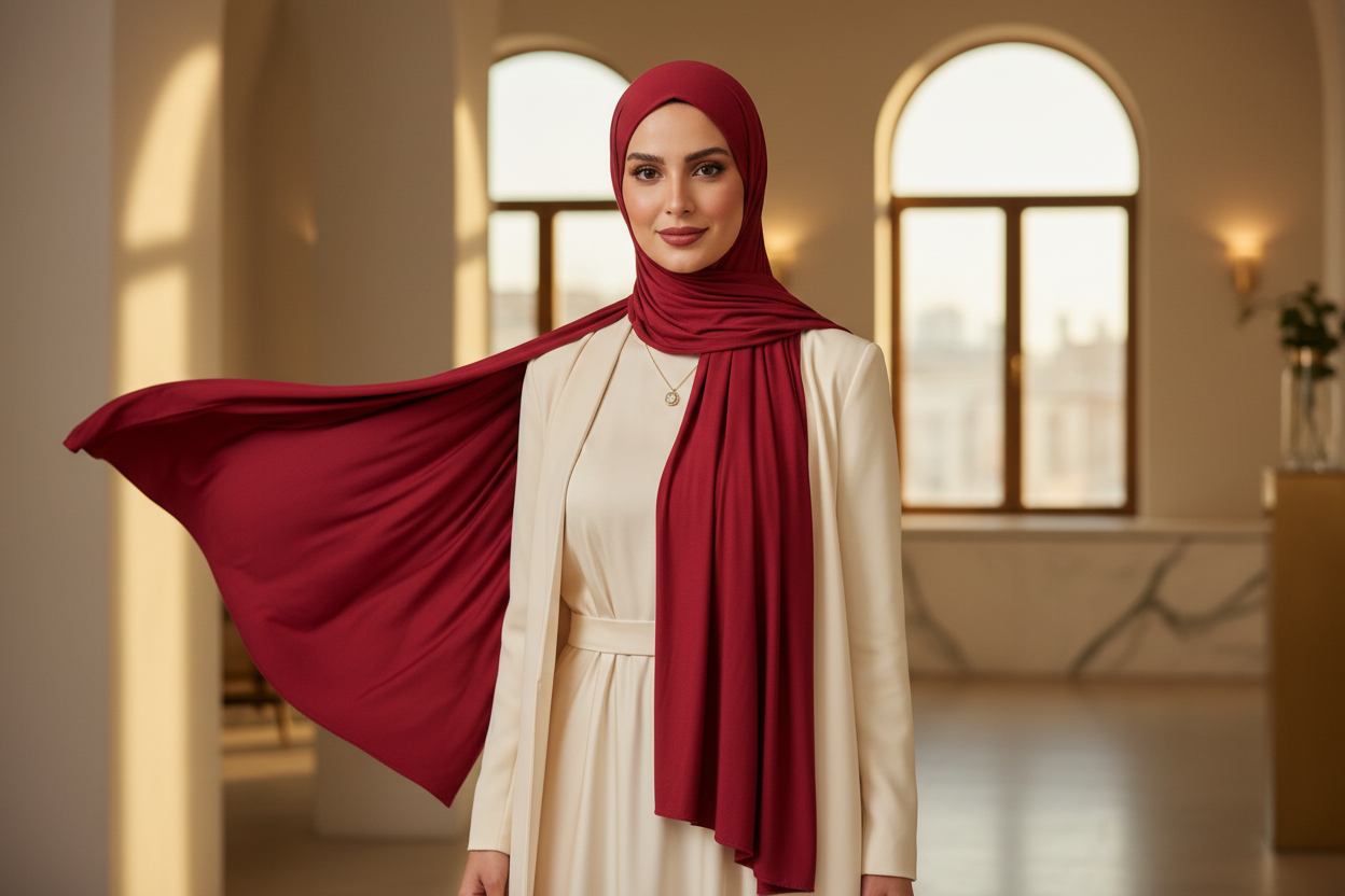 Urban Veil - Everyday Jersey Hijab - Red