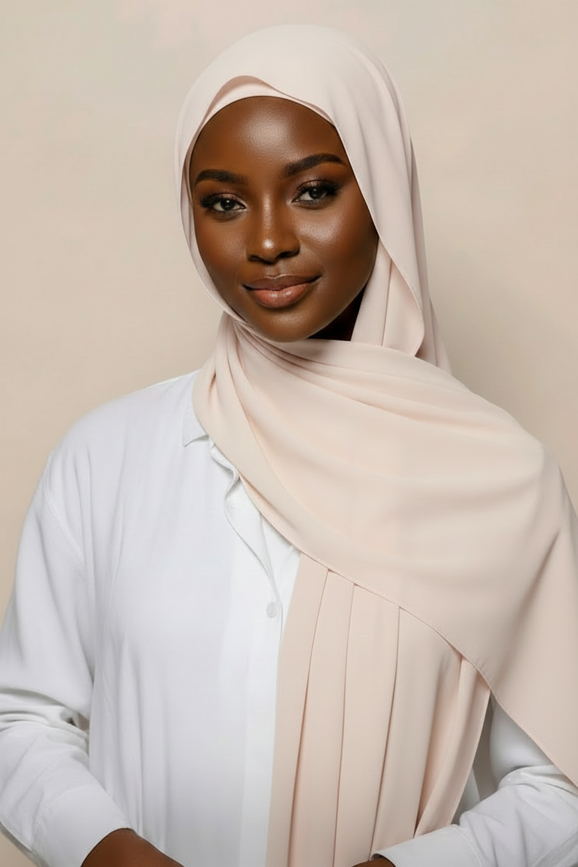 Urban Veil - Instant Chiffon Hijab with Built-in Magnets & Undercap - Beige