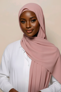 Urban Veil - Instant Chiffon Hijab with Built-in Magnets & Undercap - Pink