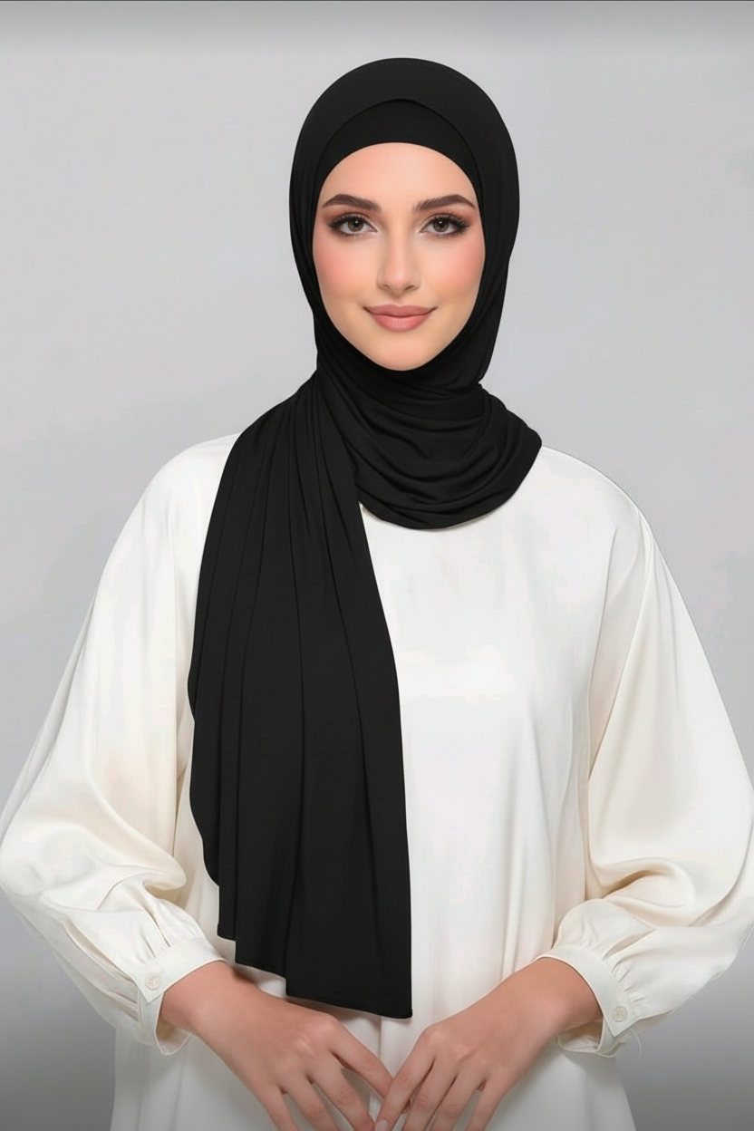 Urban Veil - Instant One Loop Jersey Hijab - Black