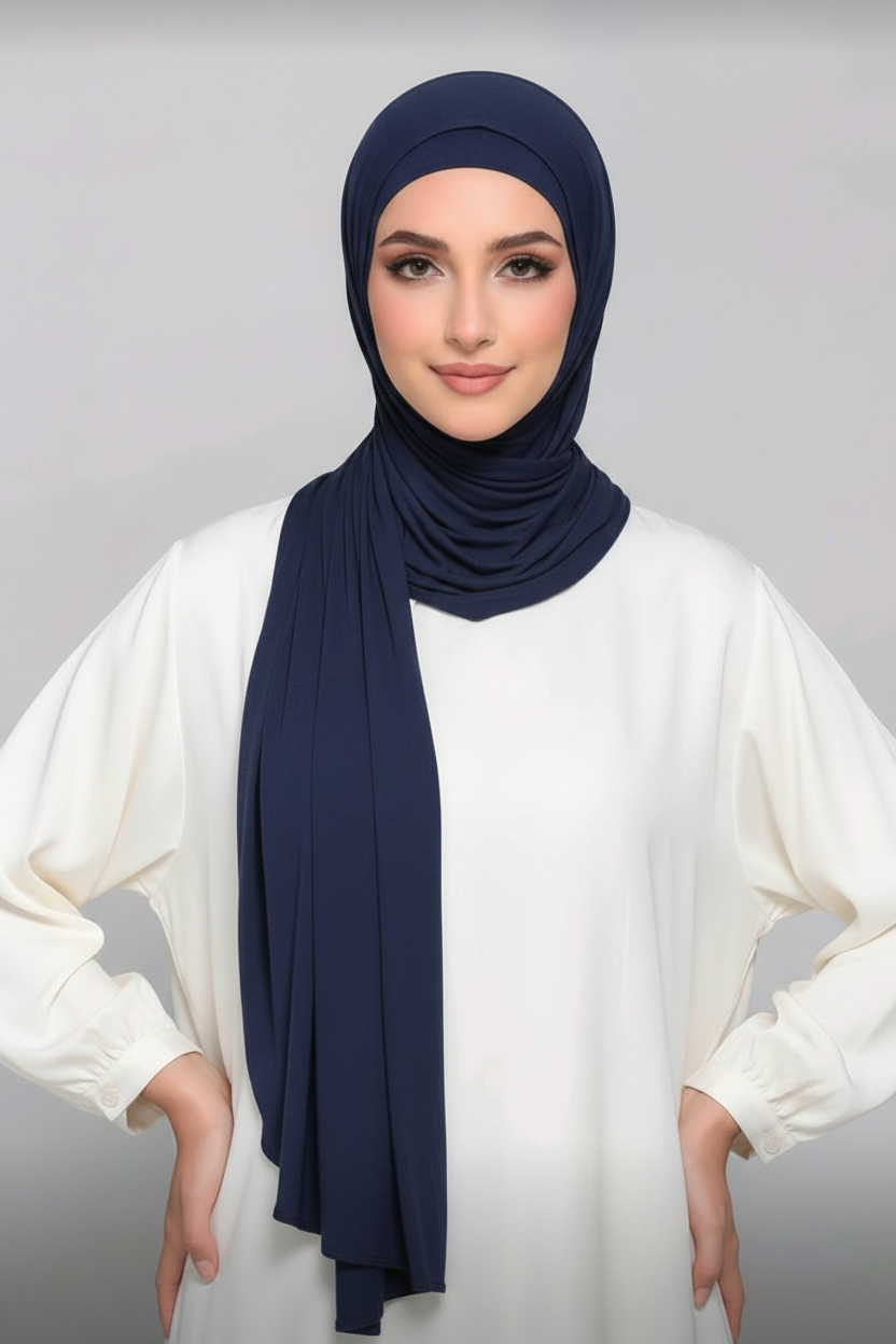 Urban Veil - Instant One Loop Jersey Hijab - Navy Blue