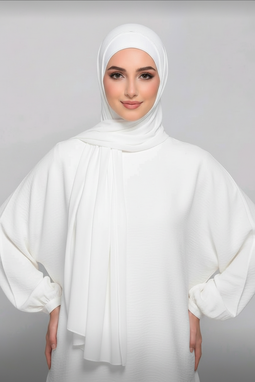 Urban Veil - Instant One Loop Jersey Hijab - White