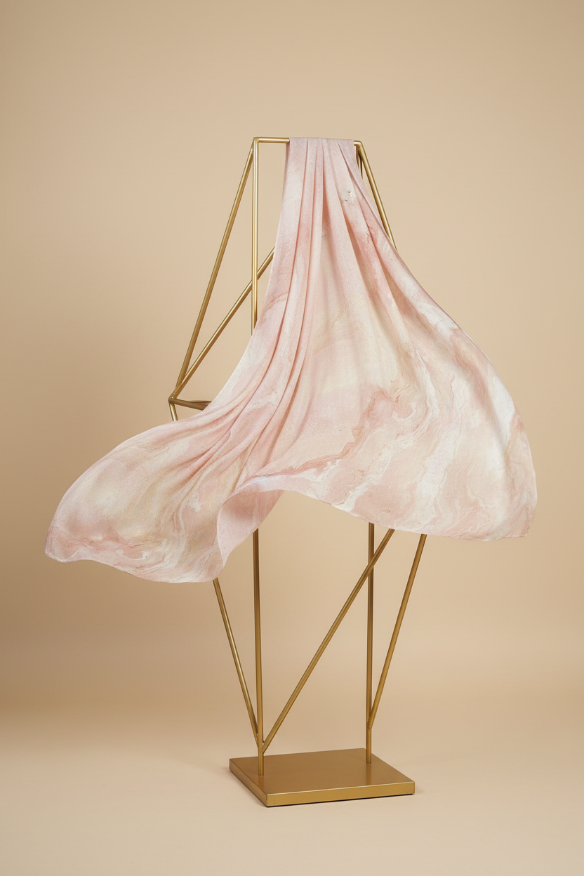 Urban Veil - Moonstone Premium Printed Modal Hijab - Movement Shot