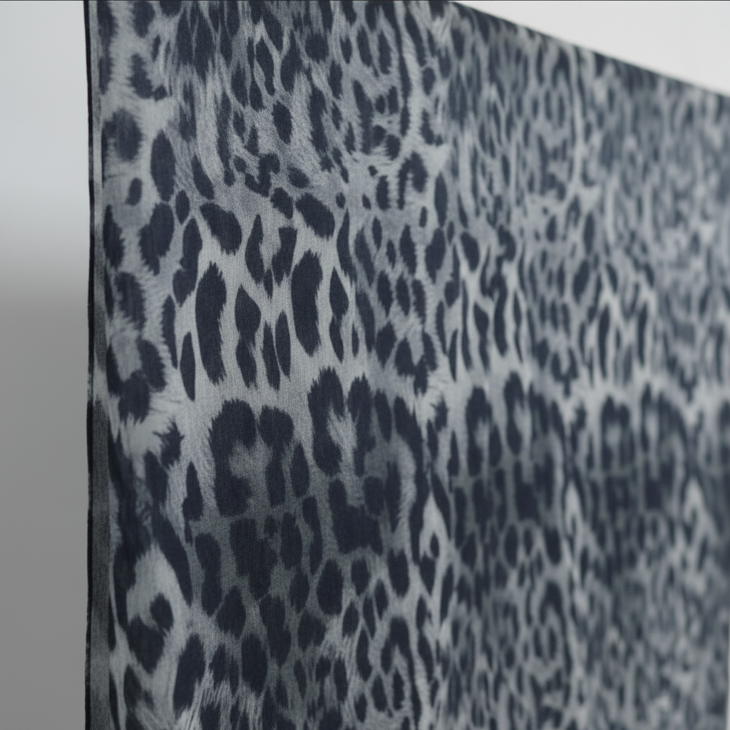 Urban Veil - Safari Snow Leopard Print Modal Hijab - Fabric Detail