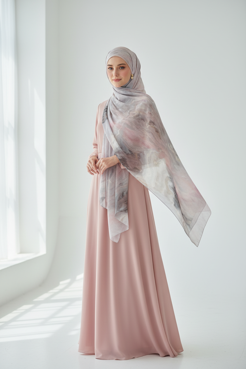 Urban Veil - Stone Ripple Modal Hijab - Draping Style