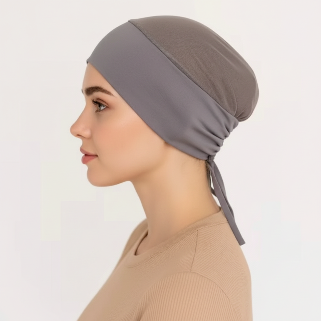 Urban Veil - Tie Back Undercap With Mesh Back - Grey