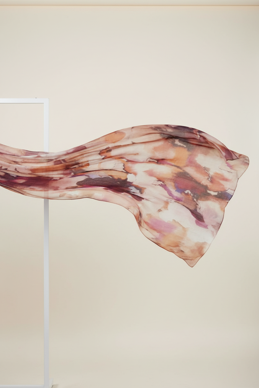 Urban Veil - Water Color Bloom Modal Hijab - Front View