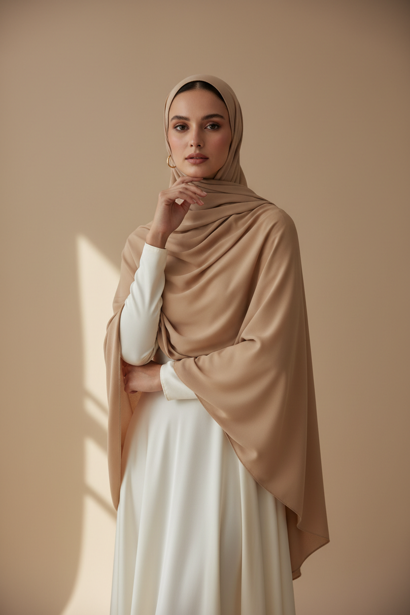 Urban Veil - Solid Colors Premium Modal Hijab - Beige