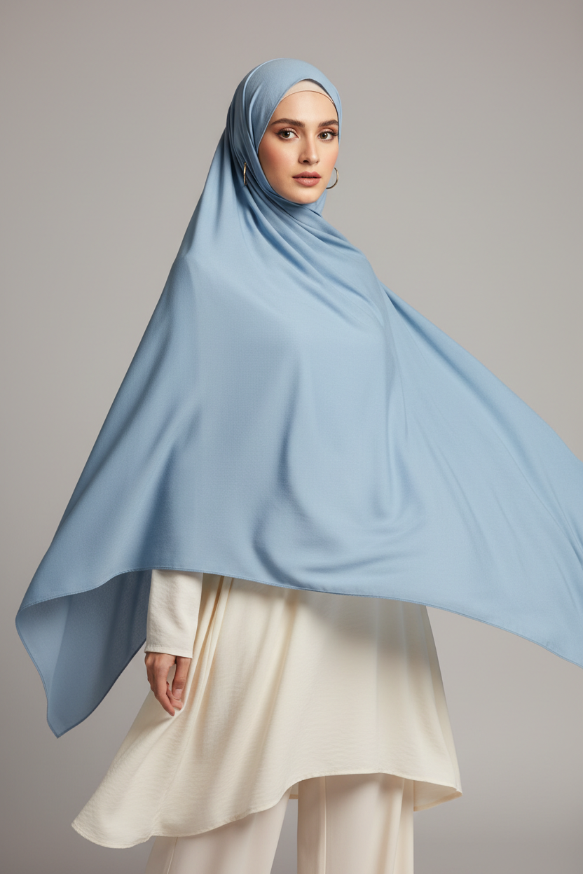 Urban Veil - Solid Colors Premium Modal Hijab - Blue