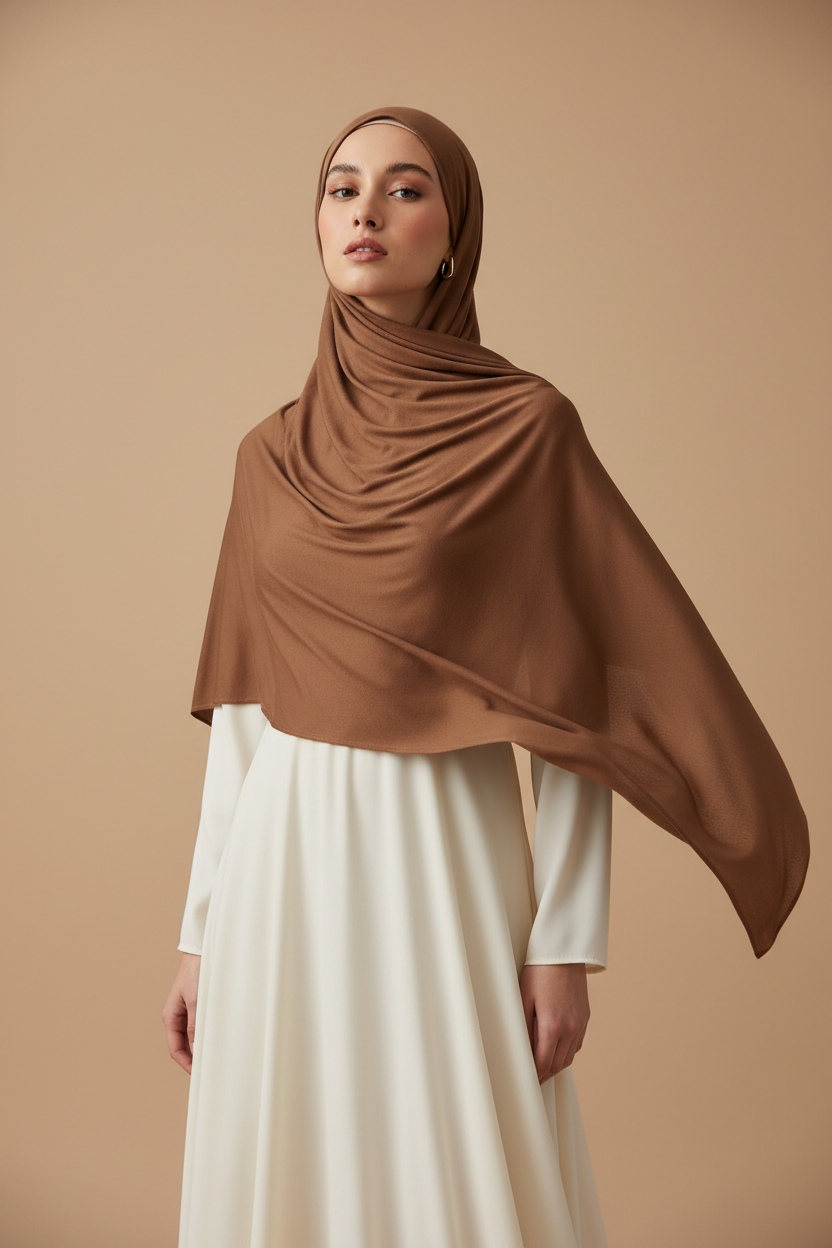 Urban Veil - Solid Colors Premium Modal Hijab - Brown