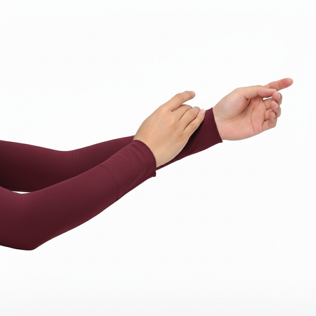 Burgundy arm sleeves