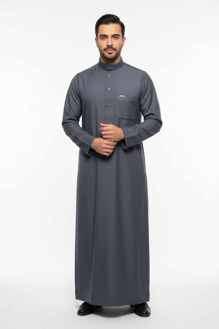 Charcoal Grey Artisan Thobe