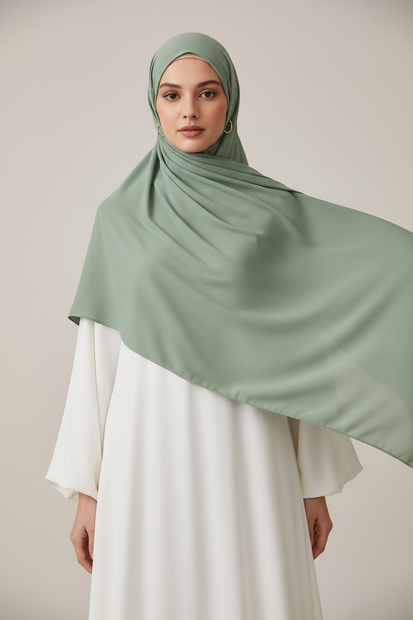 Urban Veil - Solid Colors Premium Modal Hijab - Green