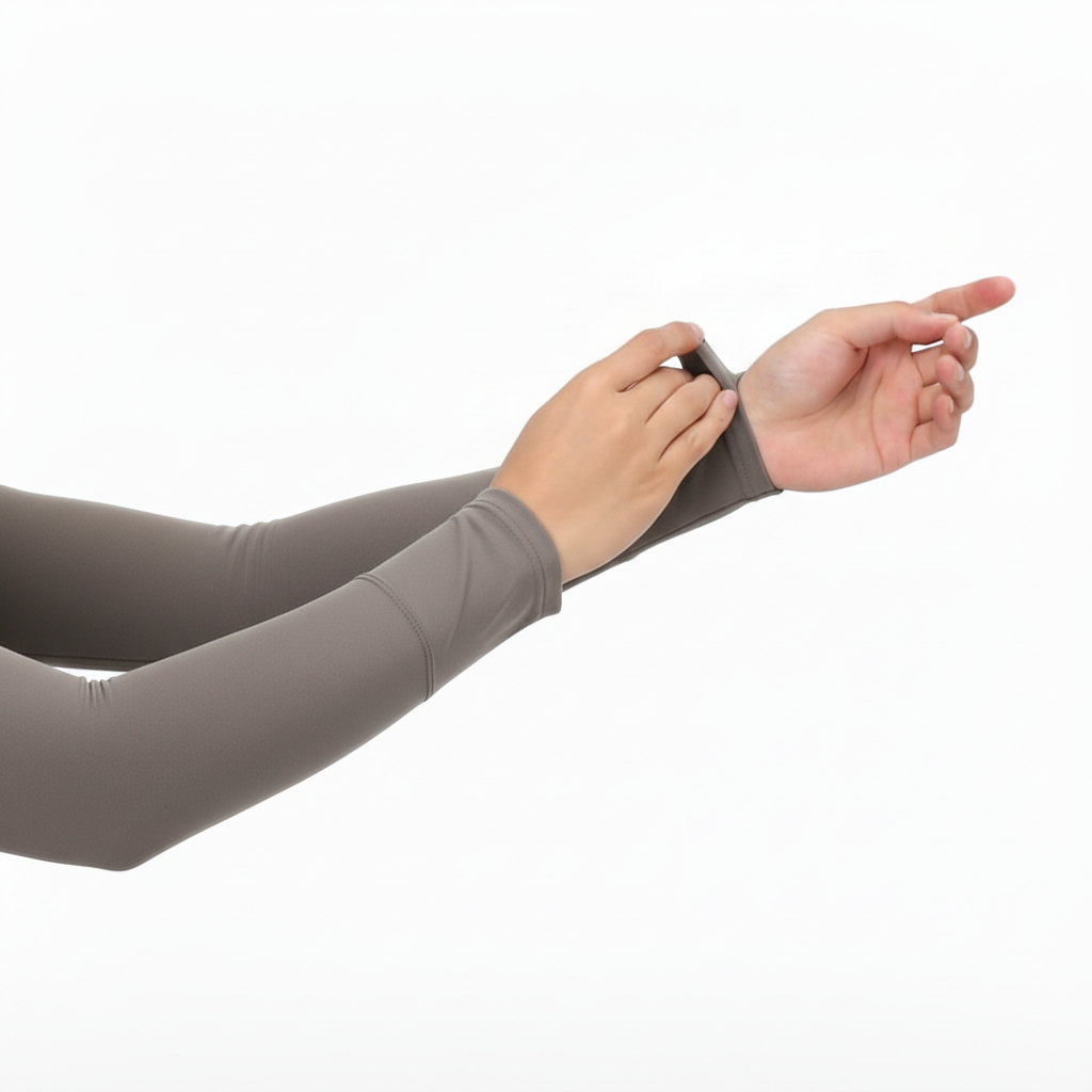 Medium gray/taupe arm sleeves
