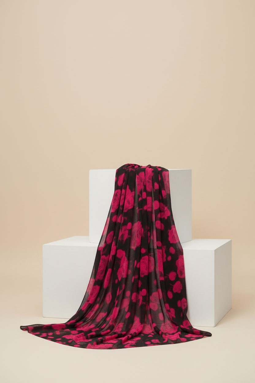 Midnight Rose on pedestal