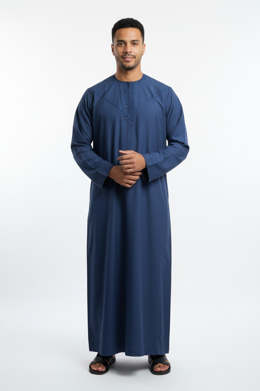Navy Blue Thobe Model