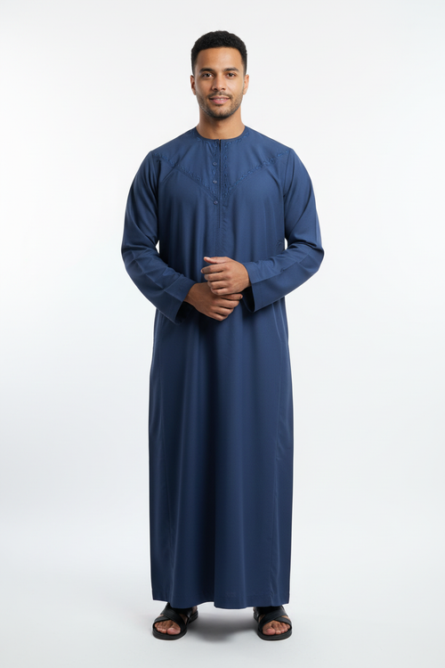 Navy Blue Thobe Model