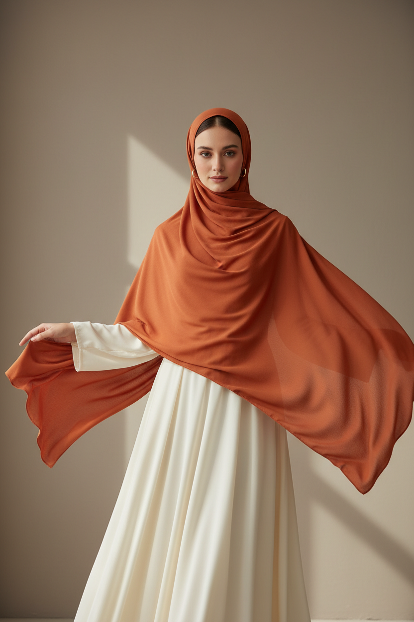 Urban Veil - Solid Colors Premium Modal Hijab - Orange