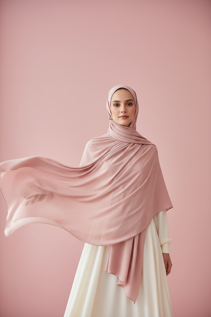 Urban Veil - Solid Colors Premium Modal Hijab - Pink