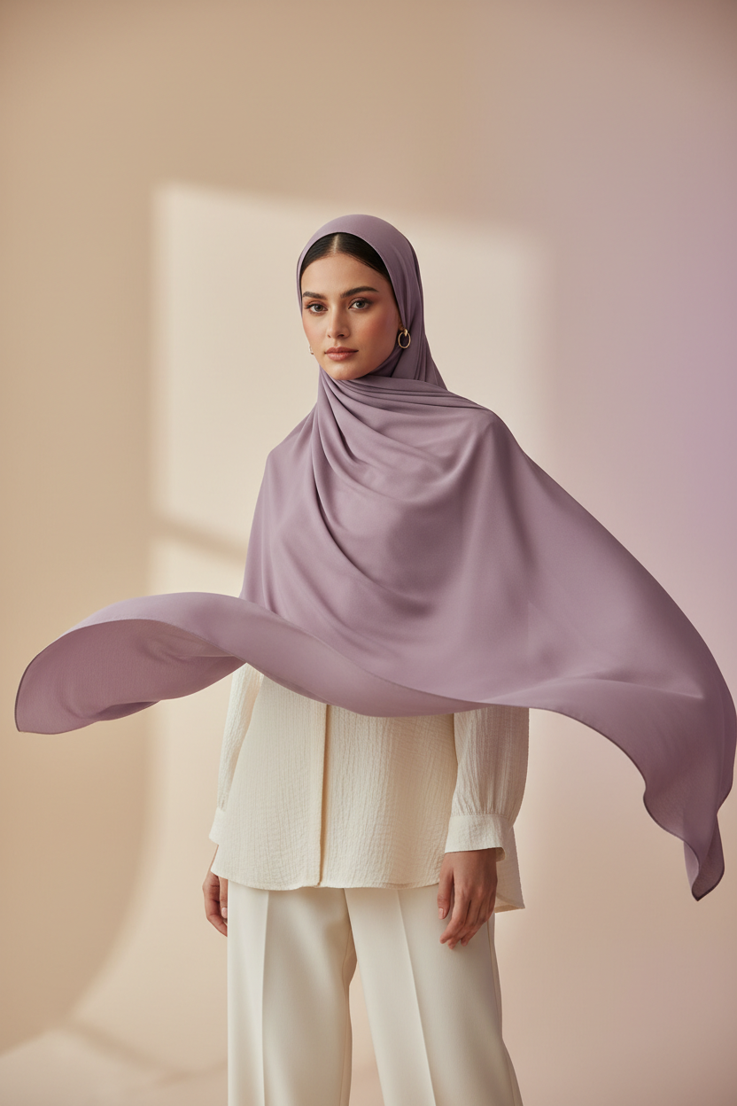 Urban Veil - Solid Colors Premium Modal Hijab - Purple