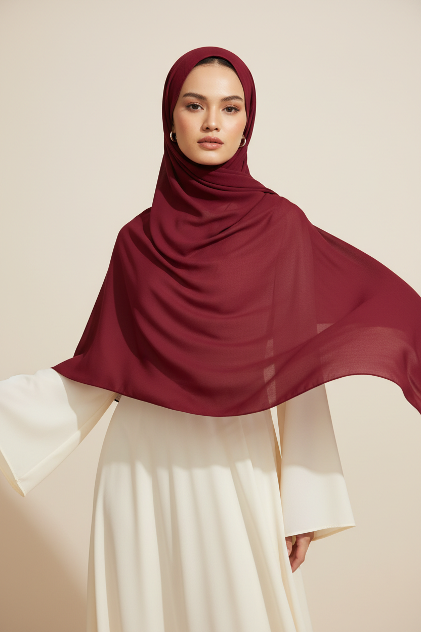 Urban Veil - Solid Colors Premium Modal Hijab - Red
