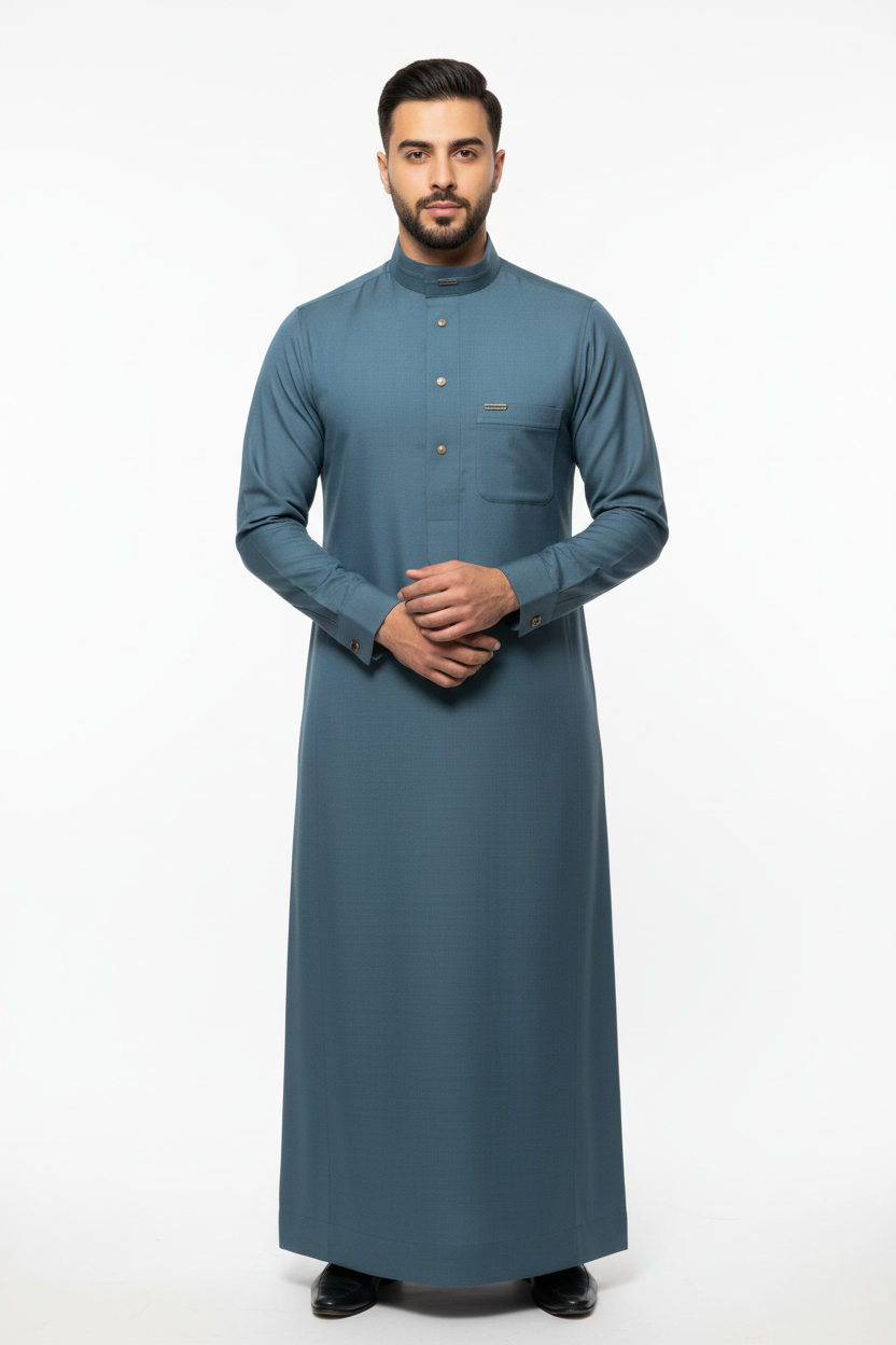 Steel Blue Artisan Thobe