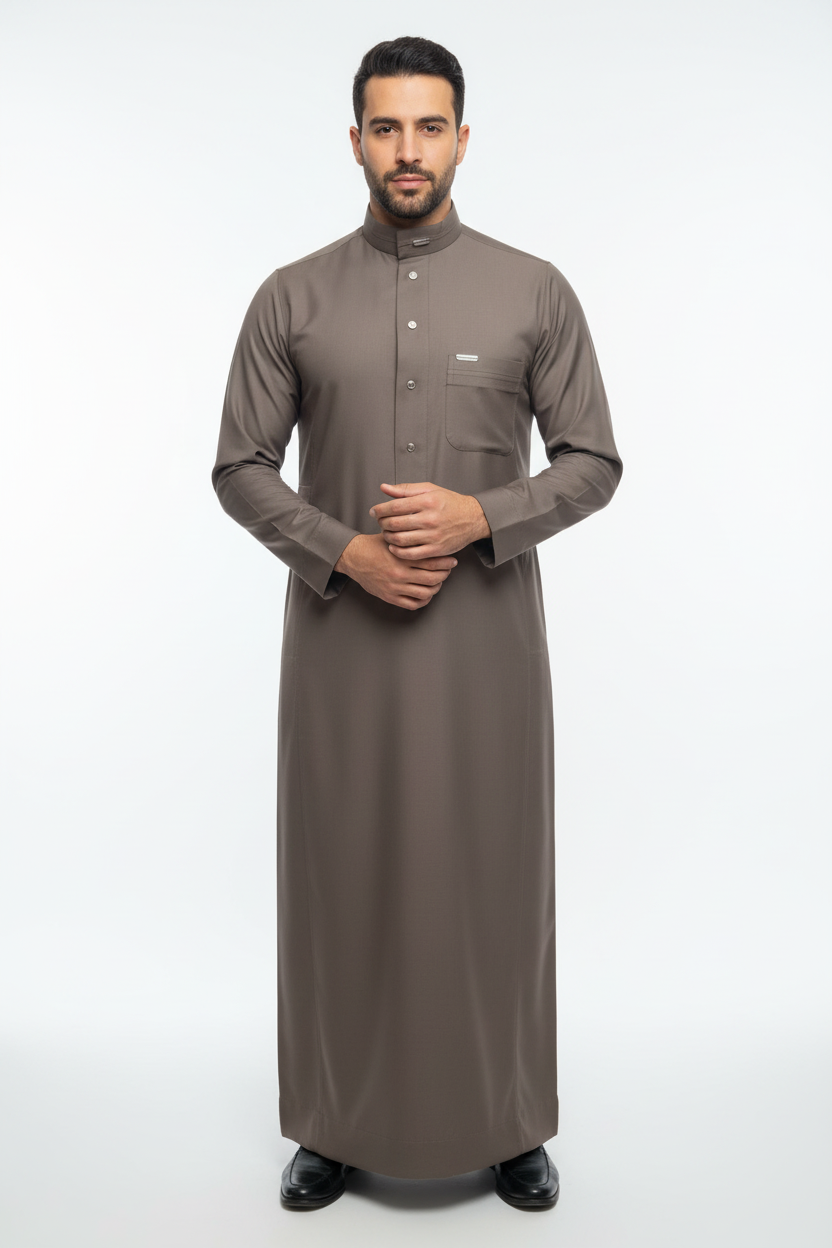 Taupe Brown Artisan Thobe