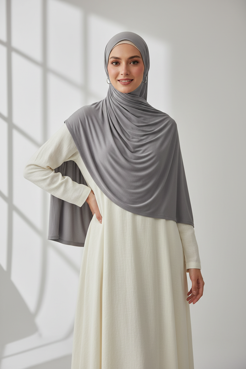 Urban Veil - Everyday Jersey Hijab - Grey