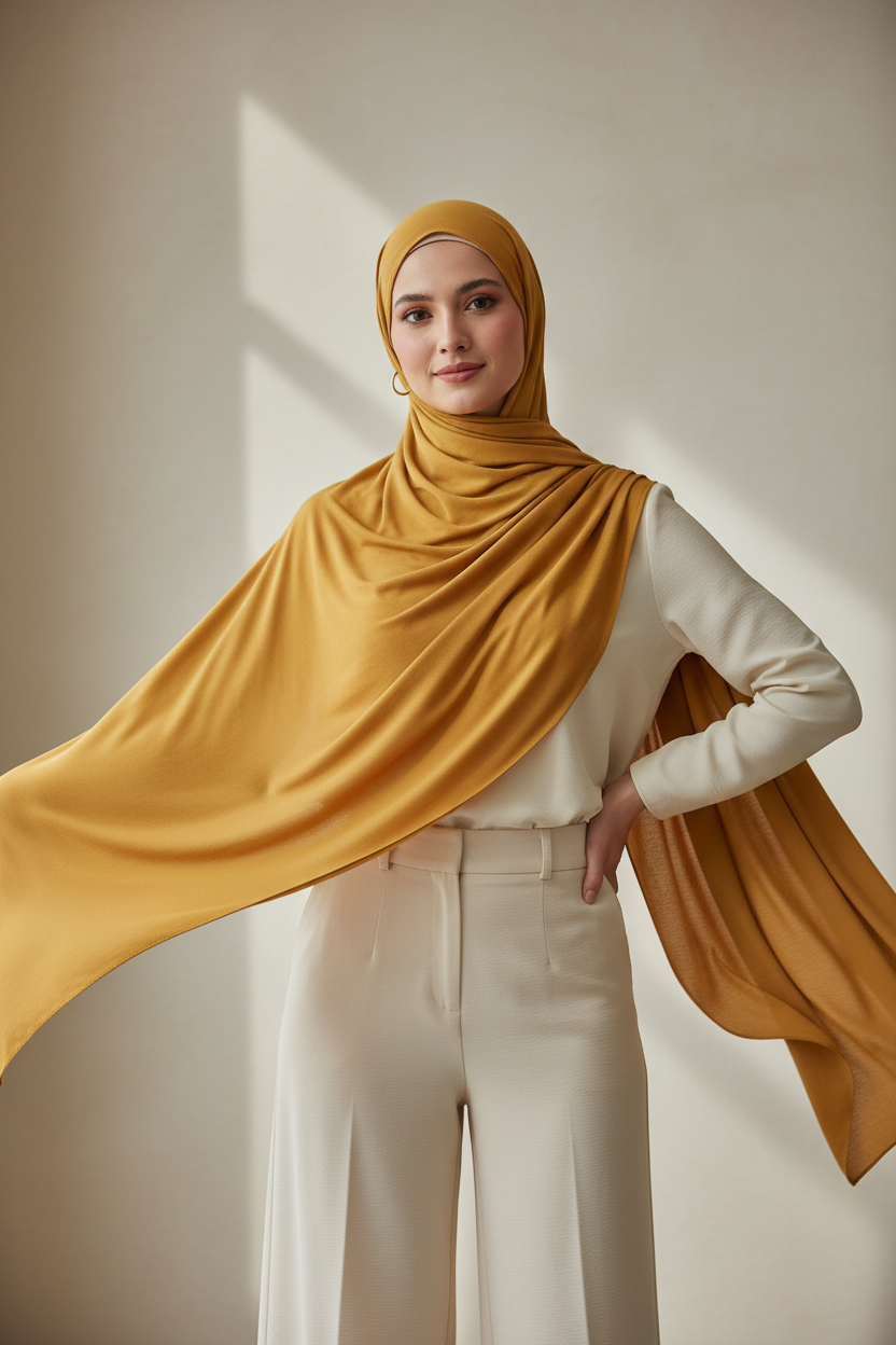 Urban Veil - Solid Colors Premium Modal Hijab - Yellow